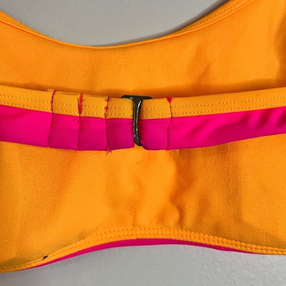 U.S. Polo Assn. Neon Pink & Orange Sports Bra Bikini Top XL - Picture 6 of 16